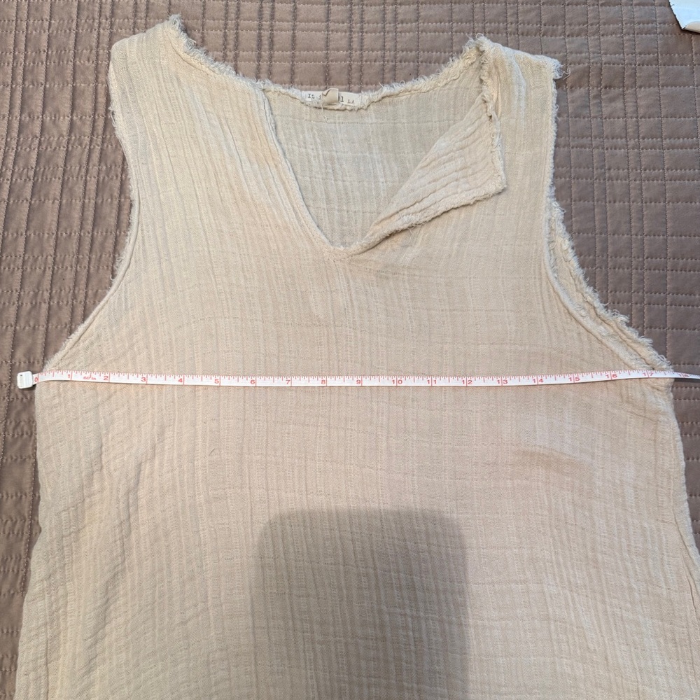 It is well LA Gauze 100% Cotton Sleeveless Top and Maxi Skirt Set in Natural - Picture 9 of 12